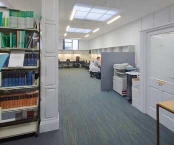 teagasc library with carpet tiles